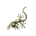 Bronze Finish Metal Jeweled Gecko Wanddekoration